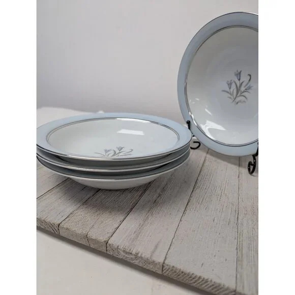Set Of 4 Noritake Bluebell Soup Cereal Bowls 5558 Fine China - Picture 5 of 7